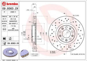 DISC FRANA FATA SPORT BREMBO  FATA 305 mm