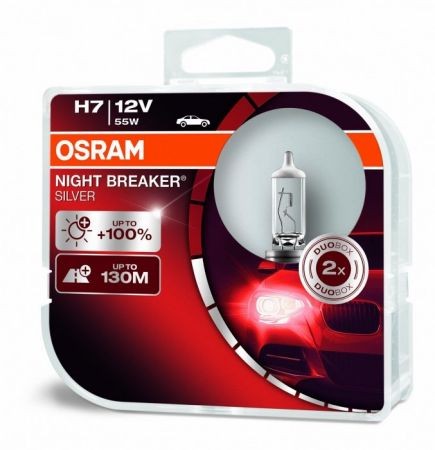 NIGHT BREAKER H7 12V 55W (+100% Light) 2-buc