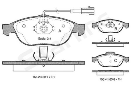 Placute frana fata STARLINE 147 - 156