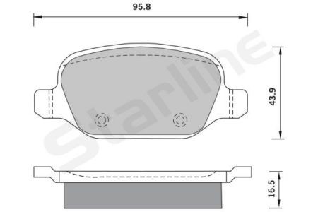 Placute frana spate STARLINE 147 - 156 - GT