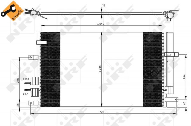 Condensator, climatizare Alfa Romeo 159, BRERA, SPIDER 1.8-3.2 06.05-12.12