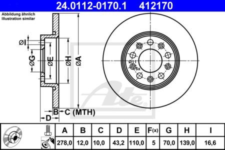 DISC FRANA SPATE ATE( 278MM)  159-BRERA-SPIDER-GIULIETTA